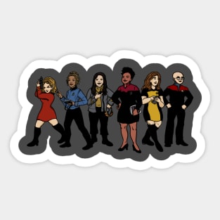 Women at Warp Sticker